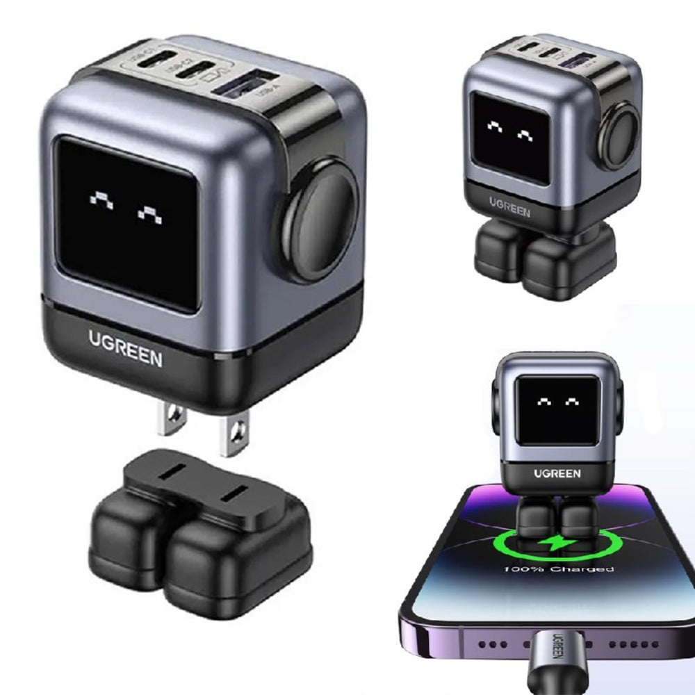 Cargador UGREEN Robot 65 Watts Tipo C Pantalla Led Carga Rapida NEXODE S1690