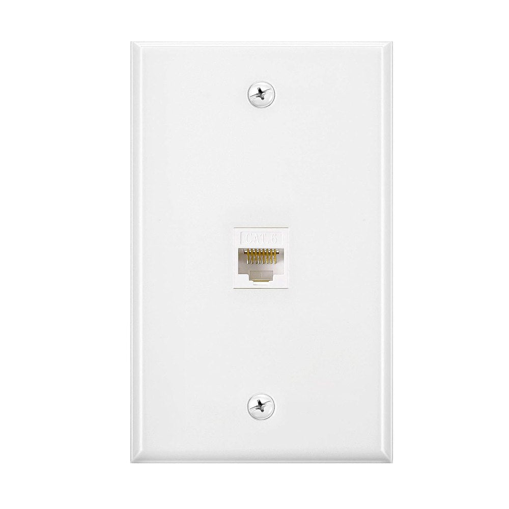 Placa ABS Ethernet RJ45 CAT 6 Faceplate RJ45 Hembra 1 Puesto Empalme S1693