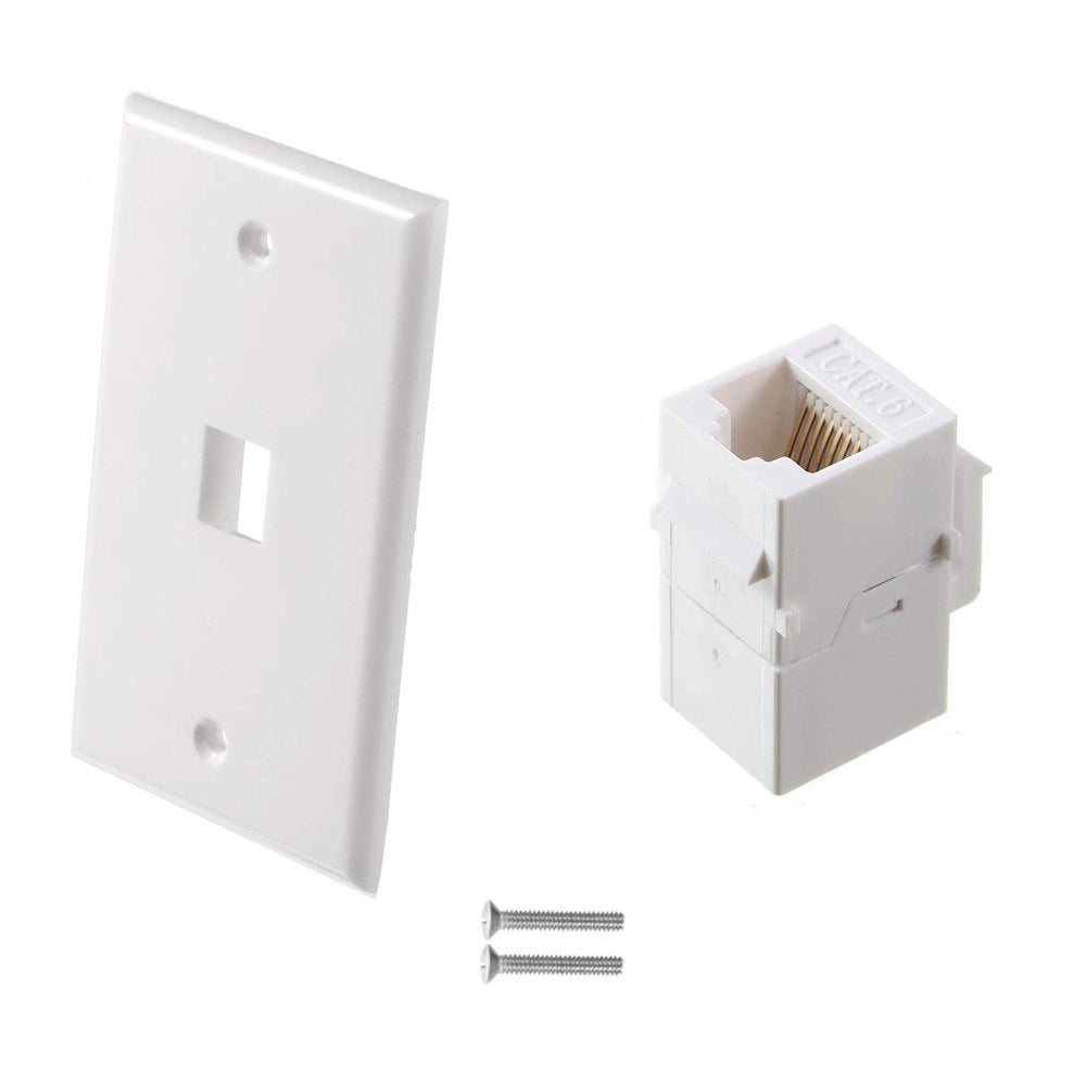 Placa ABS Ethernet RJ45 CAT 6 Faceplate RJ45 Hembra 1 Puesto Empalme S1693
