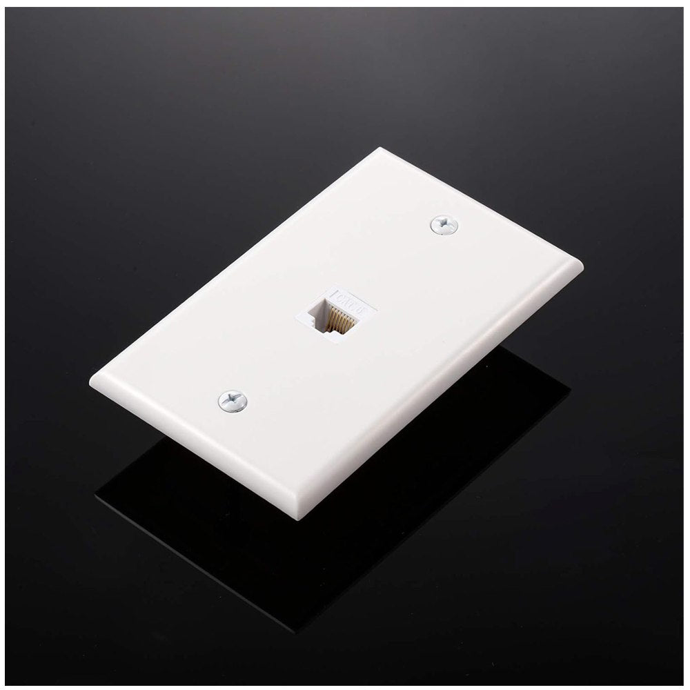 Placa ABS Ethernet RJ45 CAT 6 Faceplate RJ45 Hembra 1 Puesto Empalme S1693
