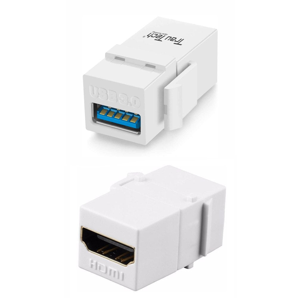 Placa ABS Faceplate HDMI 2.0 y USB 3.0 Empalme 4K Carga Datos S1694