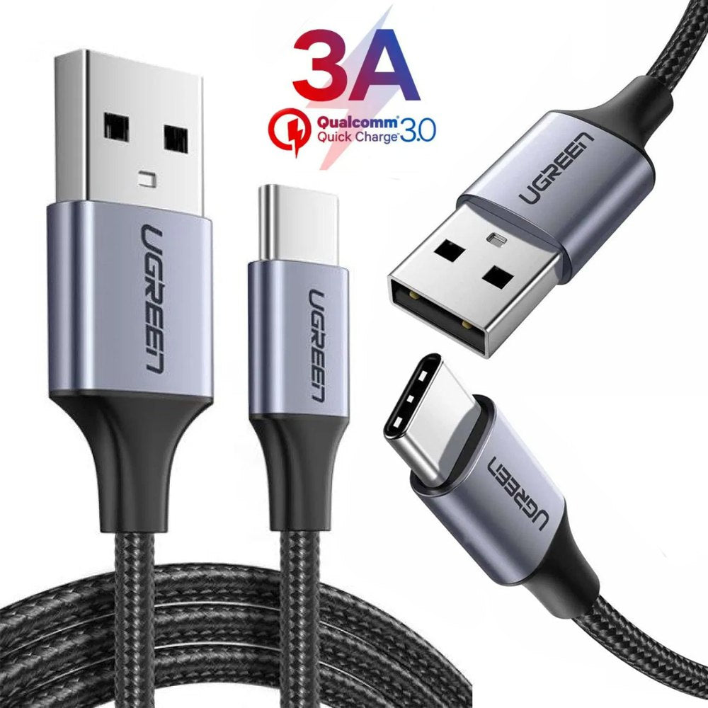 Cable USB a Tipo C UGREEN 3A Carga Rápida 2 Metros QC 3.0 480Mbps S1695
