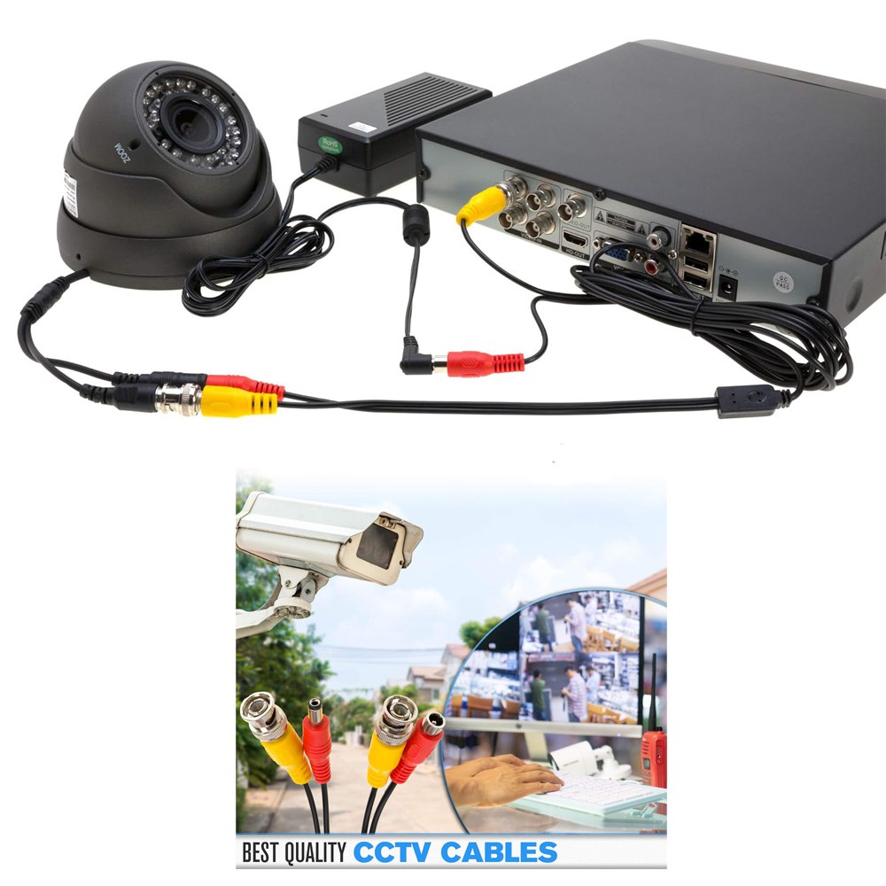 Cable de Video BNC DC Preparado 30 Metros CCTV Cámara Seguridad DVR S1696