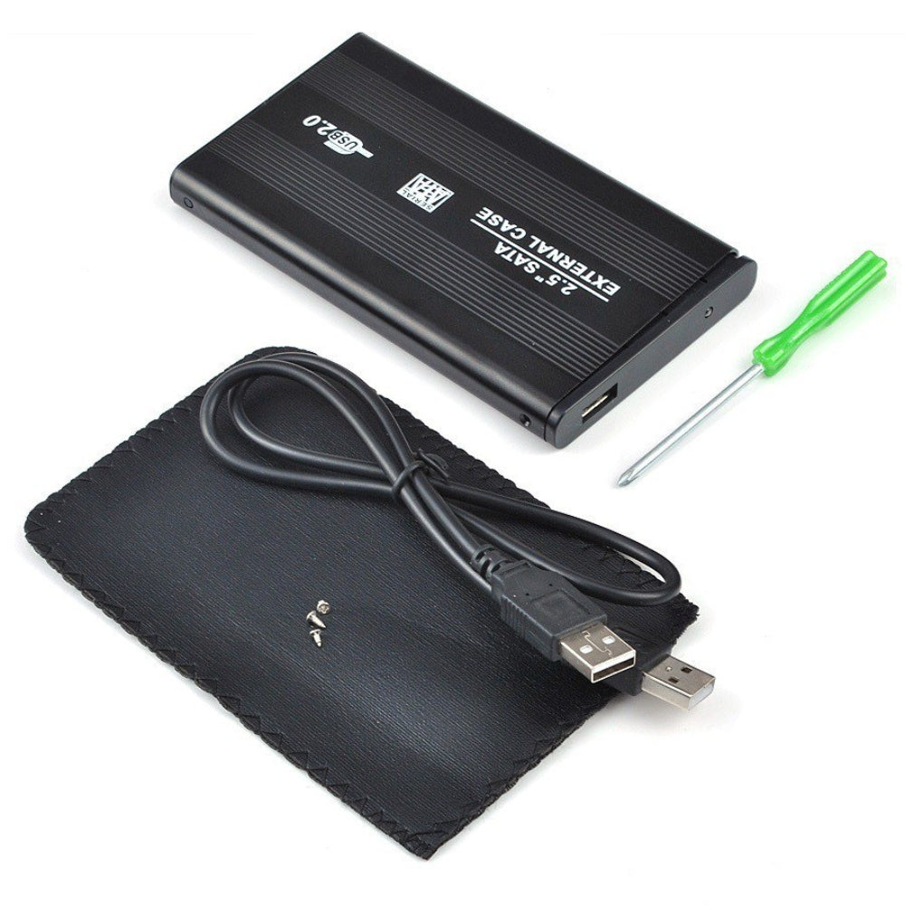 Funda Anti Golpes + Case Disco Duro Externo 2.5 Doble Bolsillo - Negro S1697