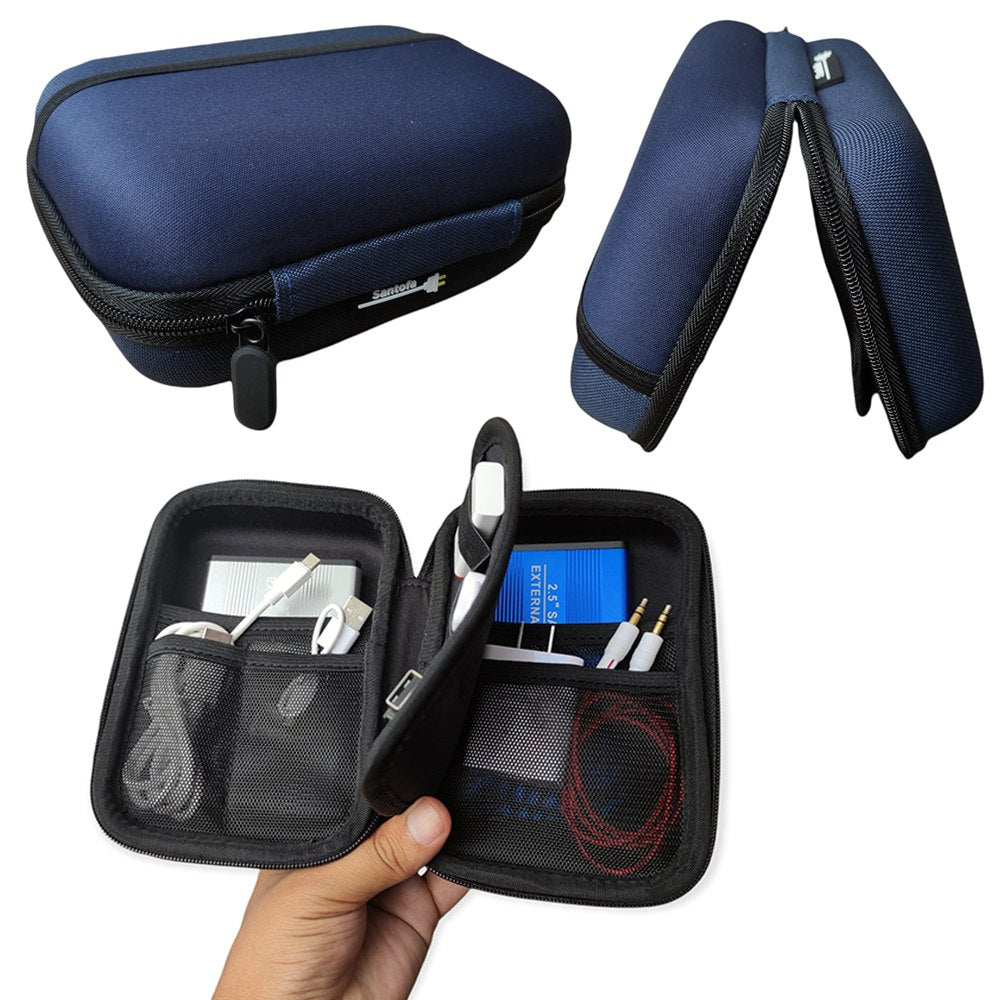 Funda Anti Golpes + Case Disco Duro Externo 2.5 Doble Bolsillo - Azul S1698