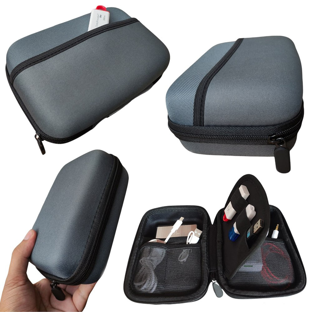 Funda Anti Golpes + Case Disco Duro Externo 2.5 Doble Bolsillo - Gris S1699