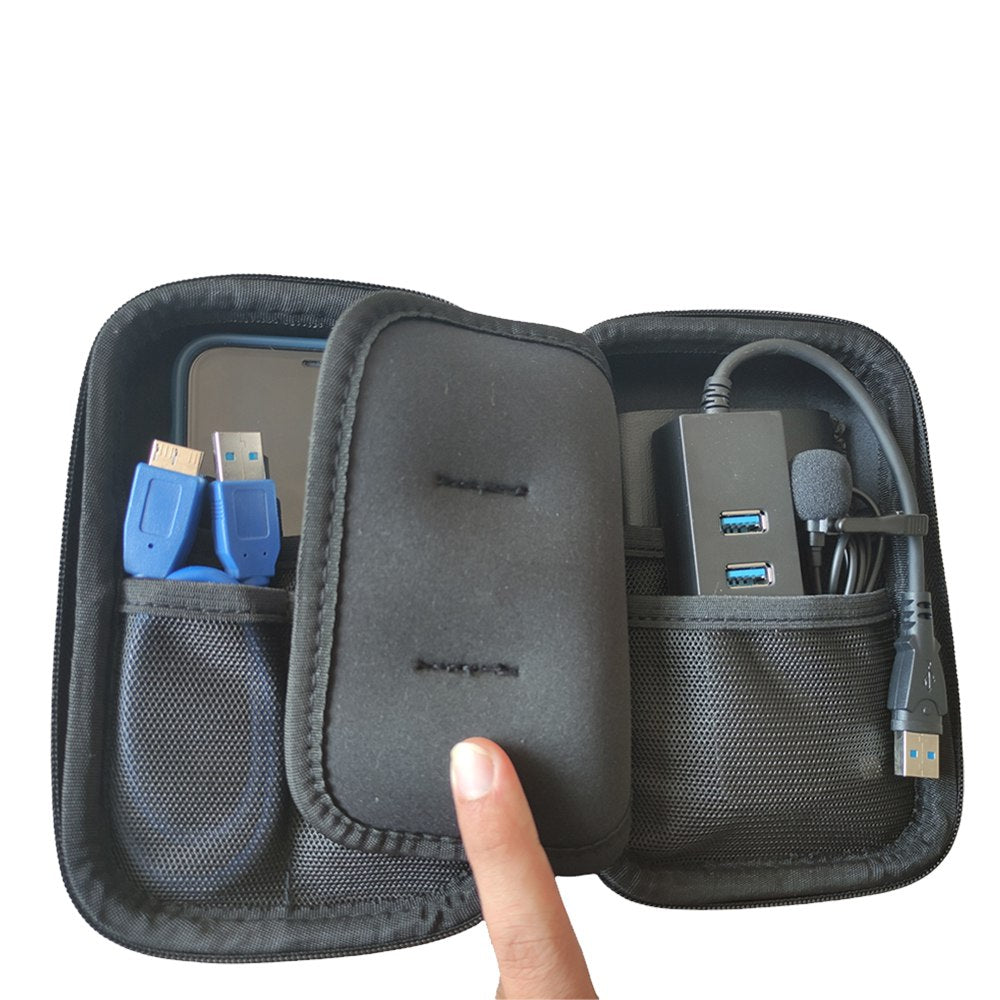Funda Anti Golpes + Case Disco Duro Externo 2.5 Doble Bolsillo - Gris S1699