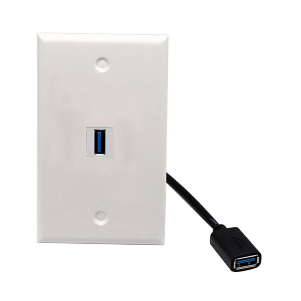 Placa ABS USB 3.0 Faceplate USB 3.0 Hembra 1 Puesto con Cable 15cm S1703