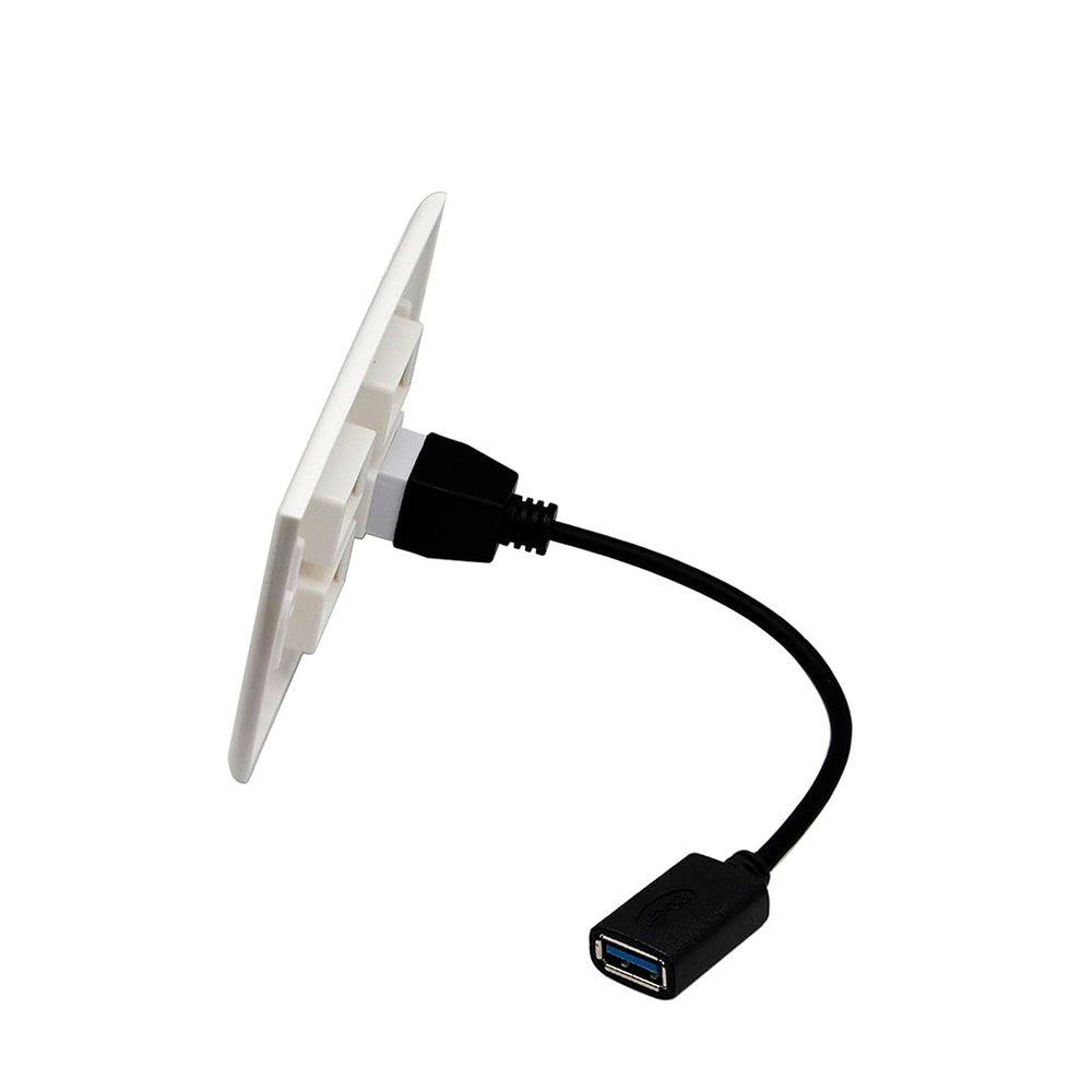Placa ABS USB 3.0 Faceplate USB 3.0 Hembra 1 Puesto con Cable 15cm S1703