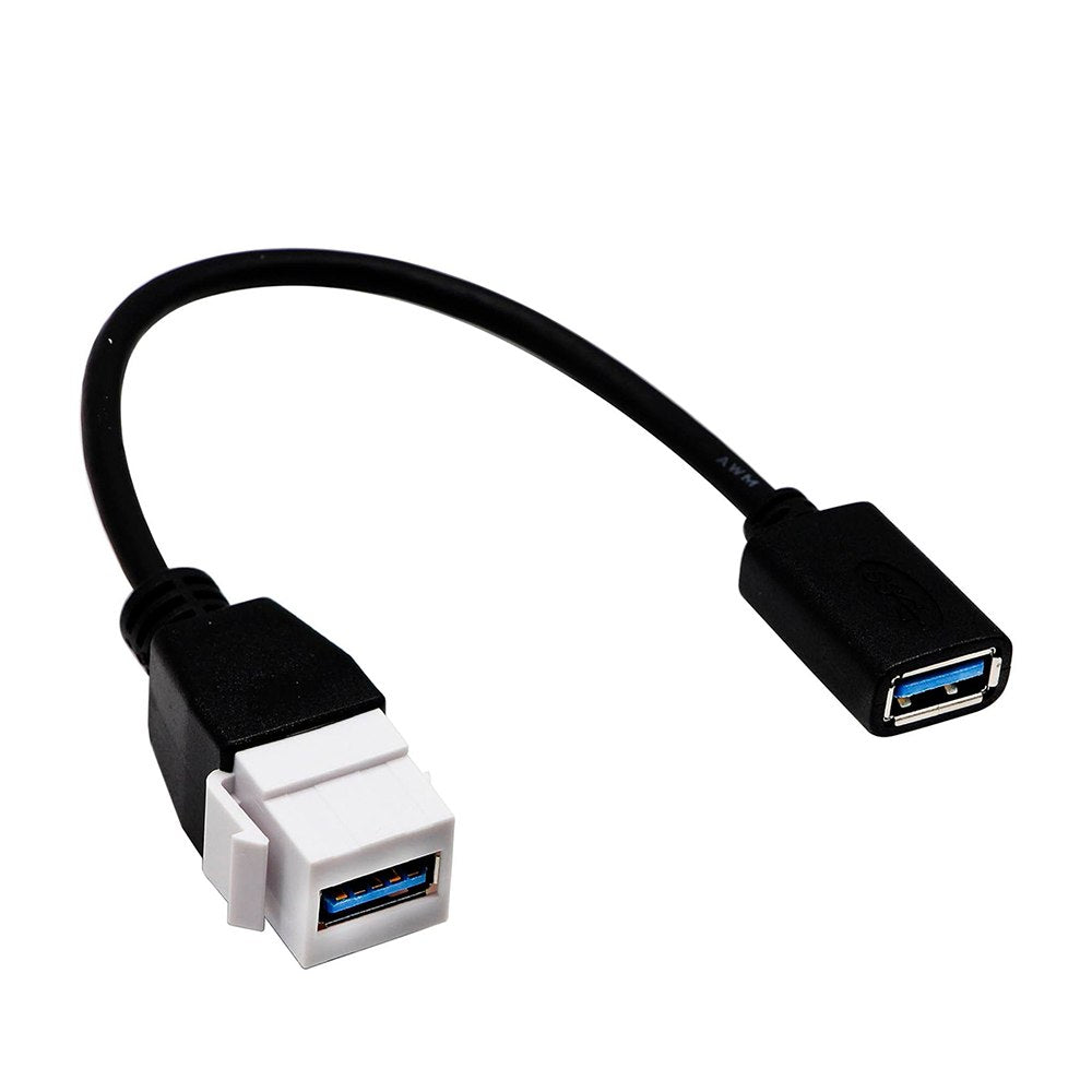 Placa ABS USB 3.0 Faceplate USB 3.0 Hembra 1 Puesto con Cable 15cm S1703