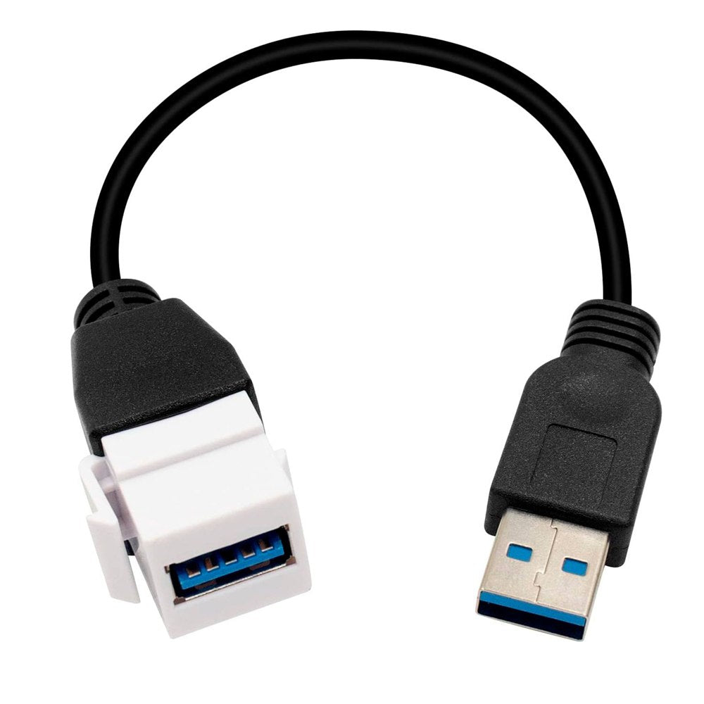 Placa ABS USB 3.0 Faceplate USB 3.0 Macho a Hembra con Cable 15cm S1704