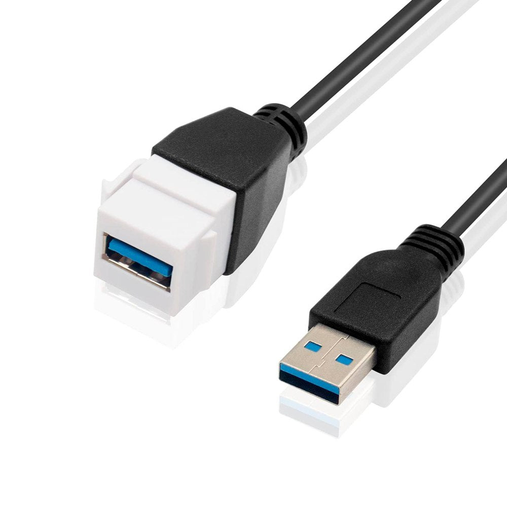 Placa ABS USB 3.0 Faceplate USB 3.0 Macho a Hembra con Cable 15cm S1704