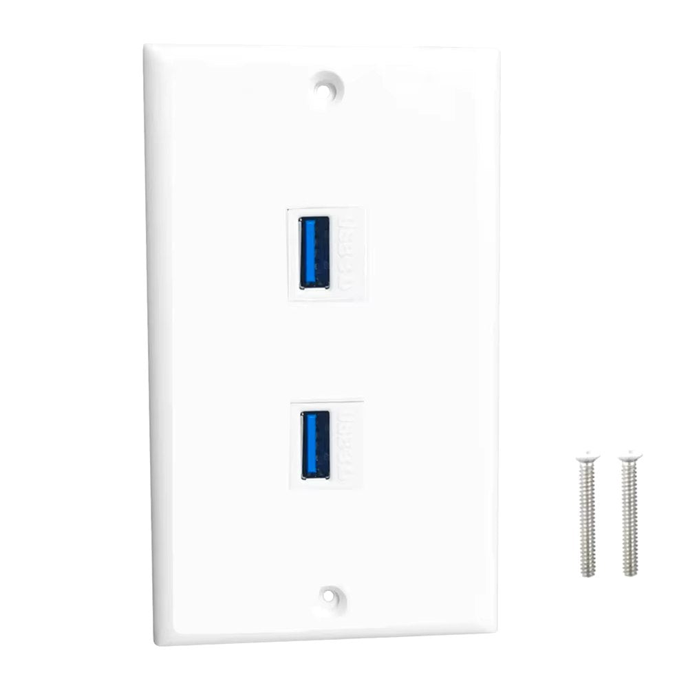 Placa ABS 2 USB 3.0 Faceplate USB 3.0 Hembra a Hembra con Cable 15cm S1708