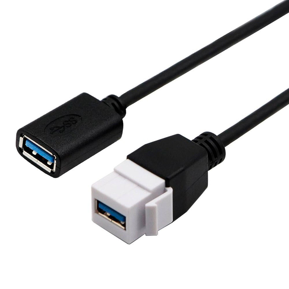 Placa ABS 2 USB 3.0 Faceplate USB 3.0 Hembra a Hembra con Cable 15cm S1708
