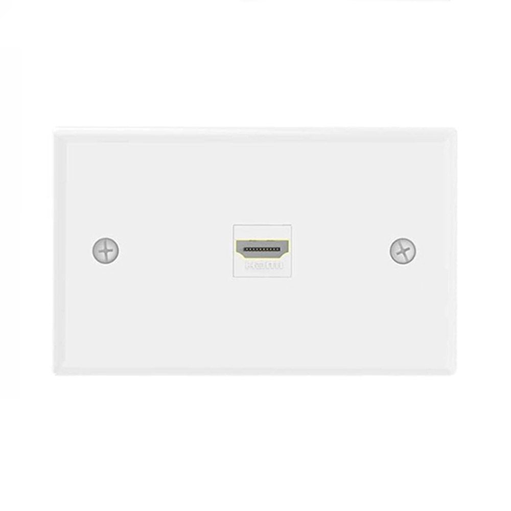 Placa ABS HDMI 2.0 4K Faceplate HDMI Hembra 1 Puesto con Cable Empalme S1709