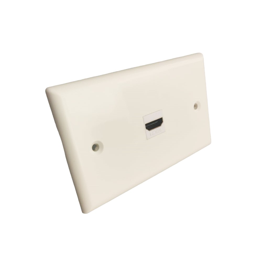 Placa ABS HDMI 2.0 4K Faceplate HDMI Hembra 1 Puesto con Cable Empalme S1709