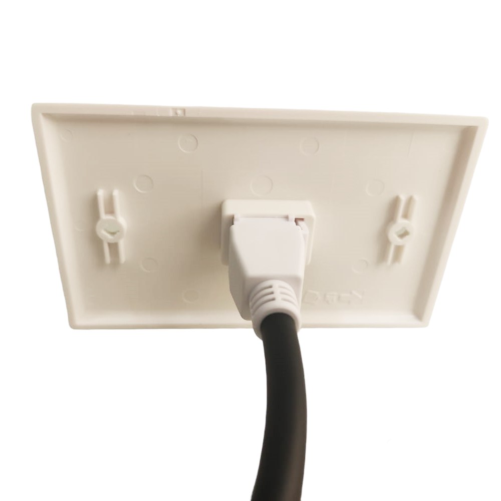 Placa ABS HDMI 2.1 8K Faceplate HDMI Hembra 1 Puesto con Cable Empalme S1710