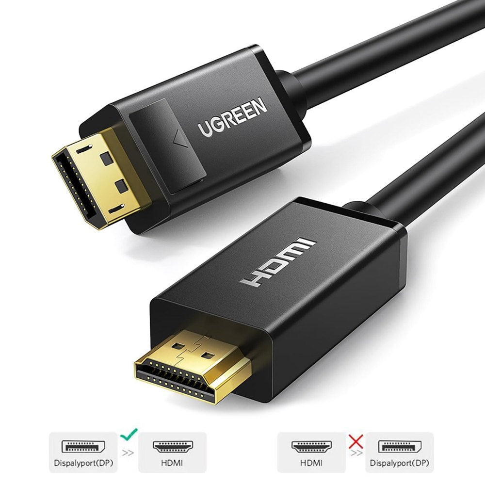 Cable Displayport a HDMI 4K UGREEN 30Hz 10.8Gbps 3 Metros 3D S1711