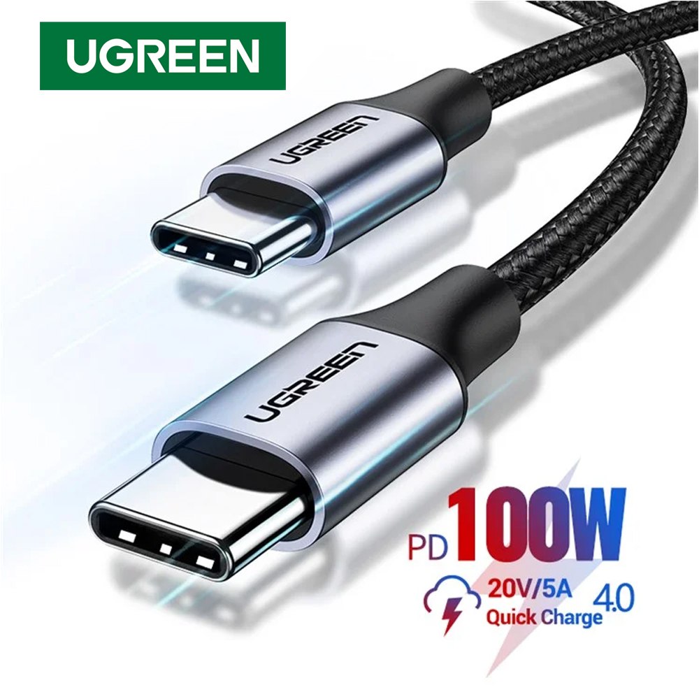 Cable USB C 3.1 Tipo C a Tipo C 2 Mts Gen2 480Mbps 4K UGREEN 100W S1716
