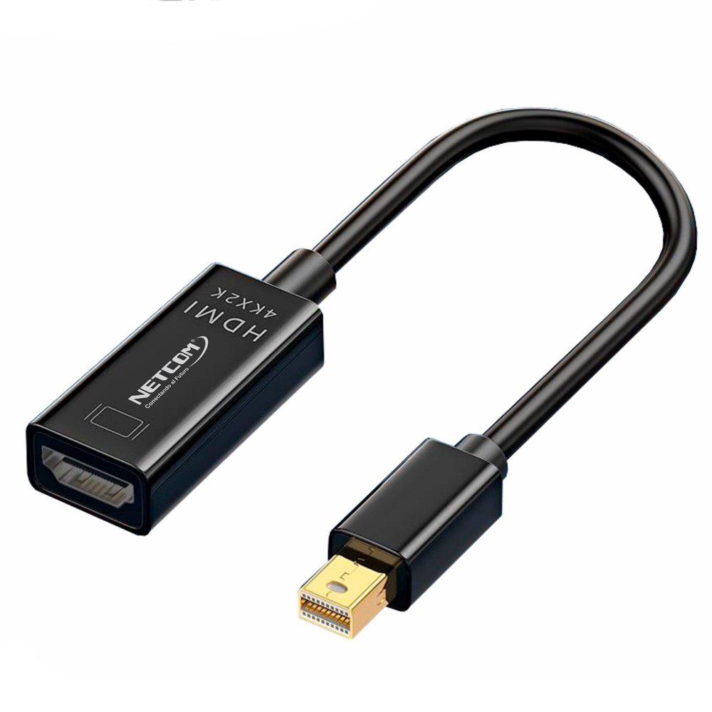 Adaptador Convertidor Mini DisplayPort a HDMI NETCOM 4K 60Hz S1718