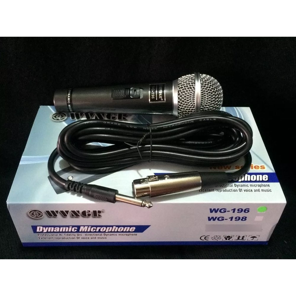 Microfono Alambrico Profesional WVNGR WG-196 con Cable Plug 6.3m S1723