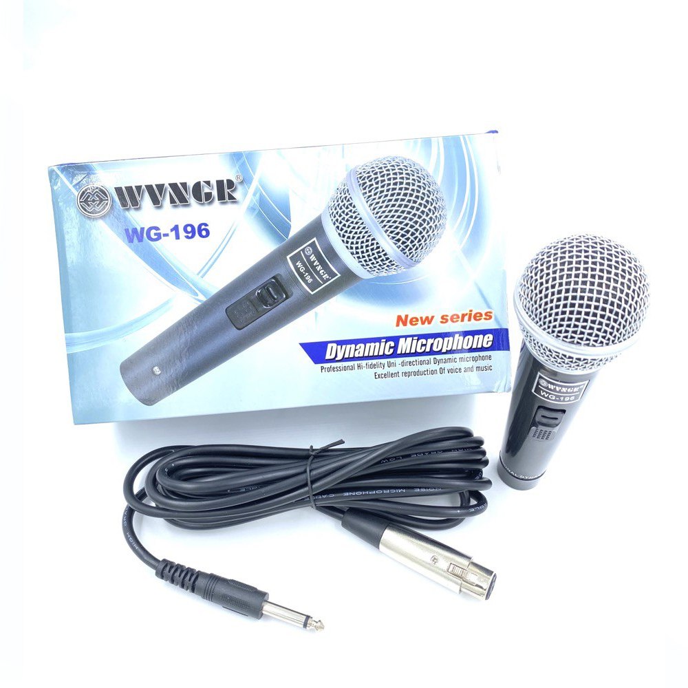 Microfono Alambrico Profesional WVNGR WG-196 con Cable Plug 6.3m S1723