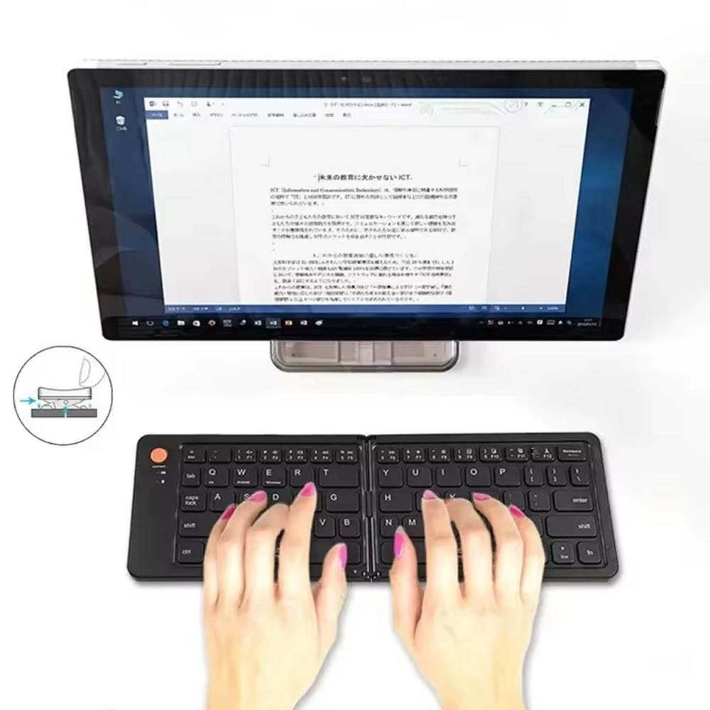 Mini Teclado Inalambrico Bluetooth Plegable Delgado ios win android S1745