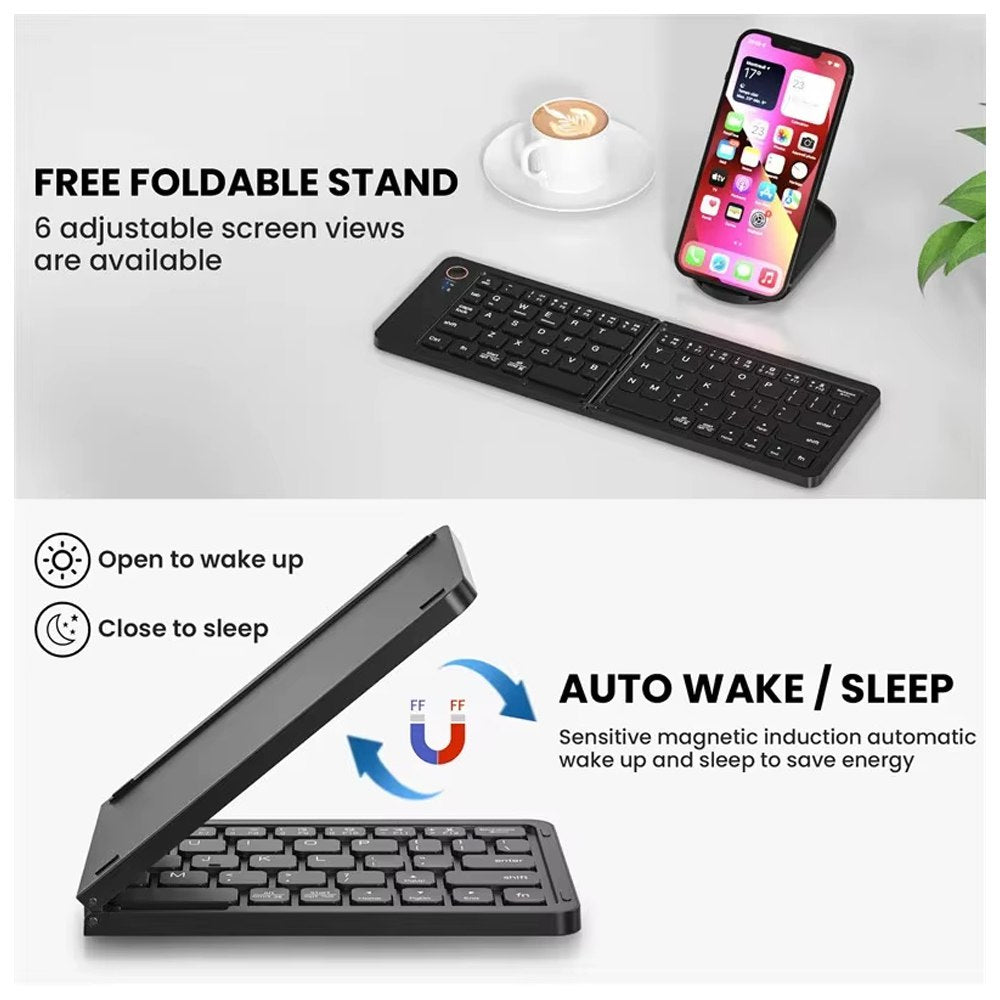 Mini Teclado Inalambrico Bluetooth Plegable Delgado ios win android S1745