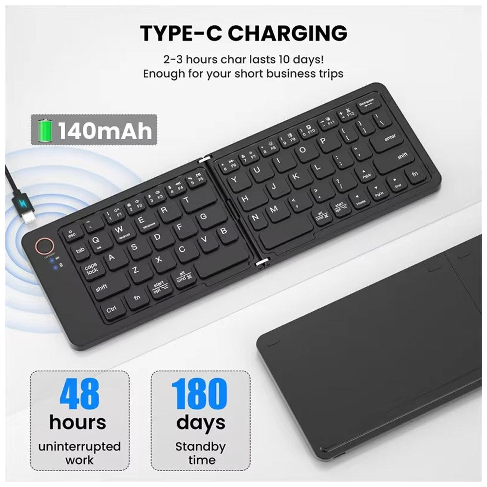Mini Teclado Inalambrico Bluetooth Plegable Delgado ios win android S1745