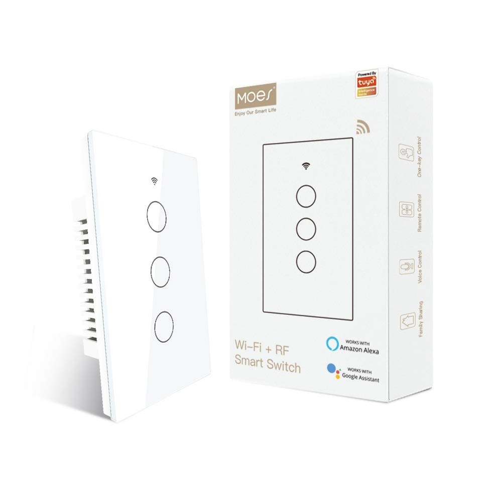 Interruptor 3 Tomas Inteligente Wifi Control Voz Alexa Google Tuya S1746