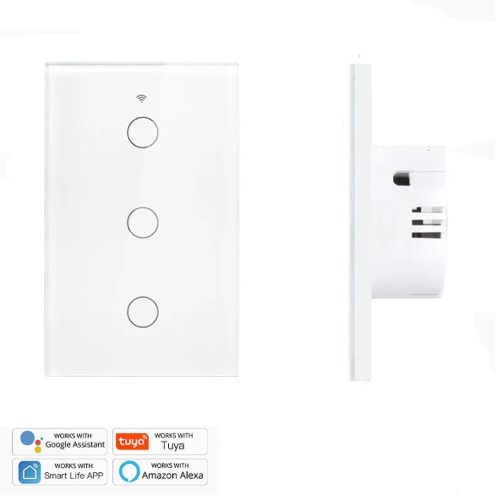 Interruptor 3 Tomas Inteligente Wifi Control Voz Alexa Google Tuya S1746
