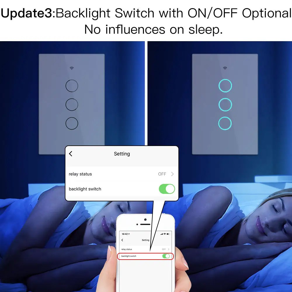Interruptor 3 Tomas Inteligente Wifi Control Voz Alexa Google Tuya S1746
