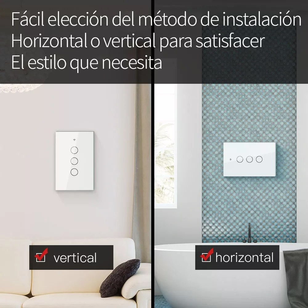 Interruptor 3 Tomas Inteligente Wifi Control Voz Alexa Google Tuya S1746