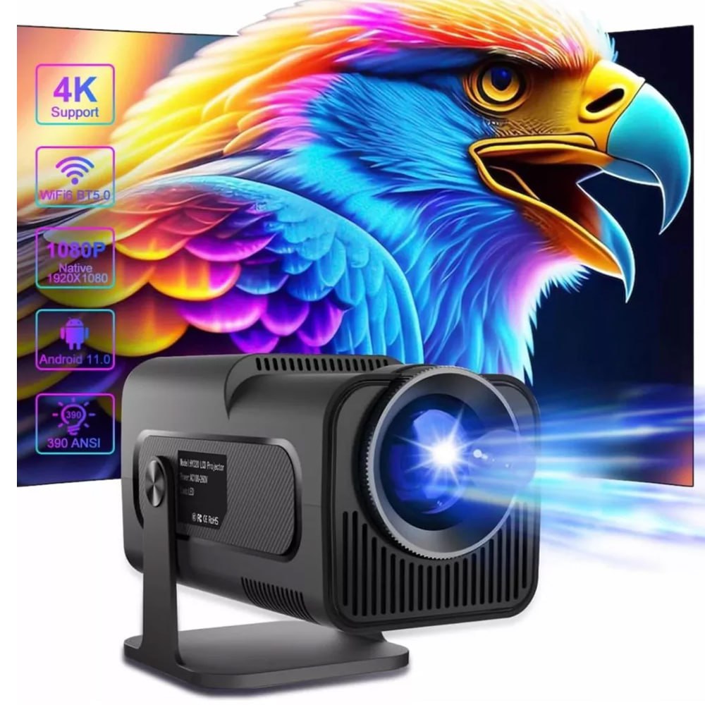 Proyector WiFi6 300ANSI 4K 1080P Bluetooth 5.0 android 11 S1747