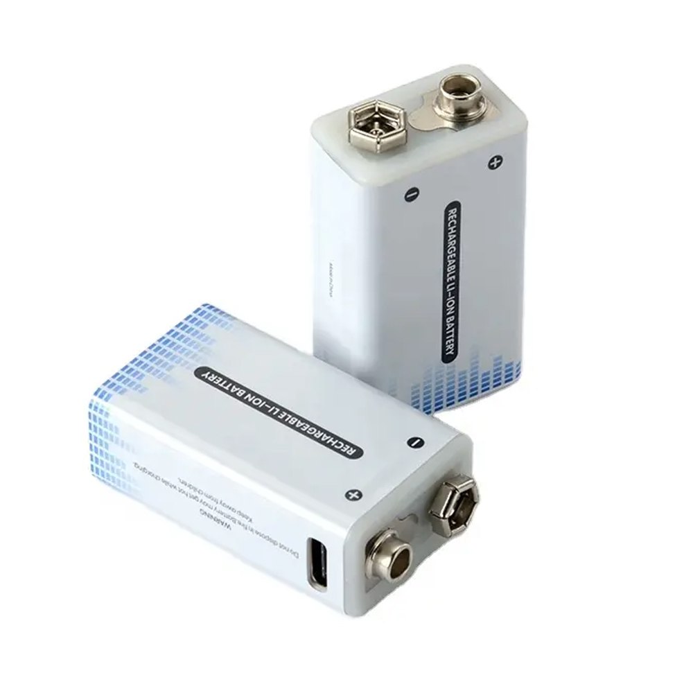 Bateria de Litio Pila 9V Recargable USB tipo C 1350mAh S1748