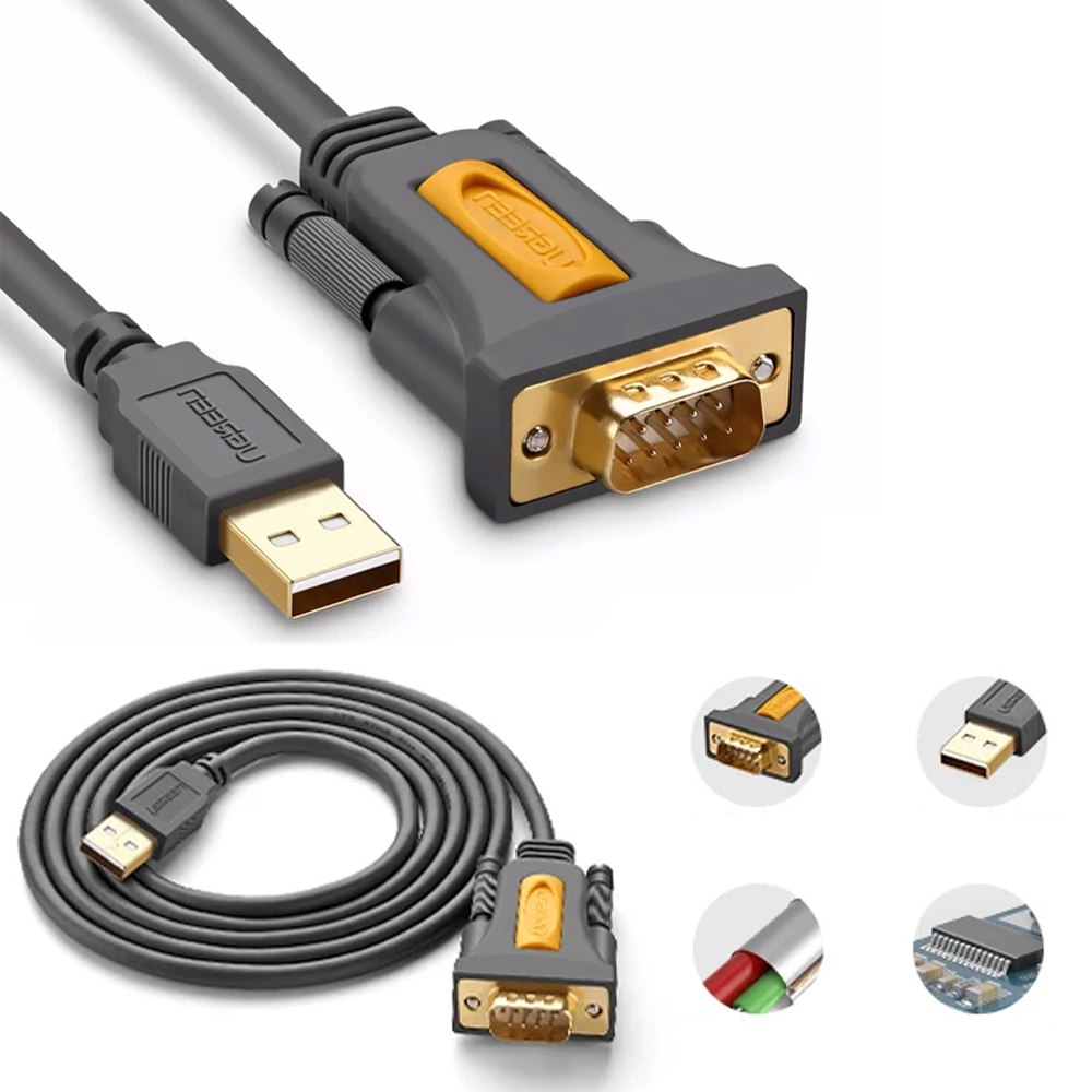 Cable Adaptador USB a Serie RS232 DB9 Serial 3 metros UGREEN S1750