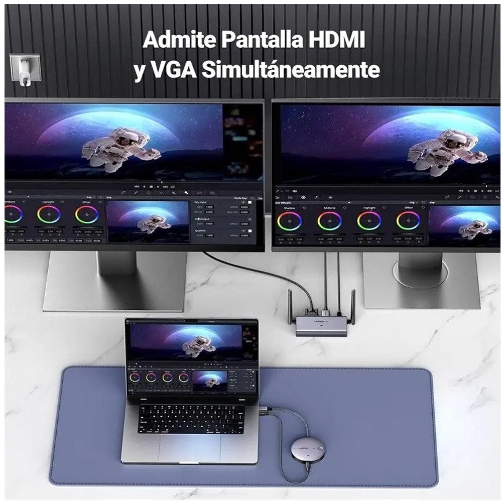 Extensión Extender HDMI VGA Inalámbrico 50 Metros UGREEN 60Hz 4K 5Ghz S1753