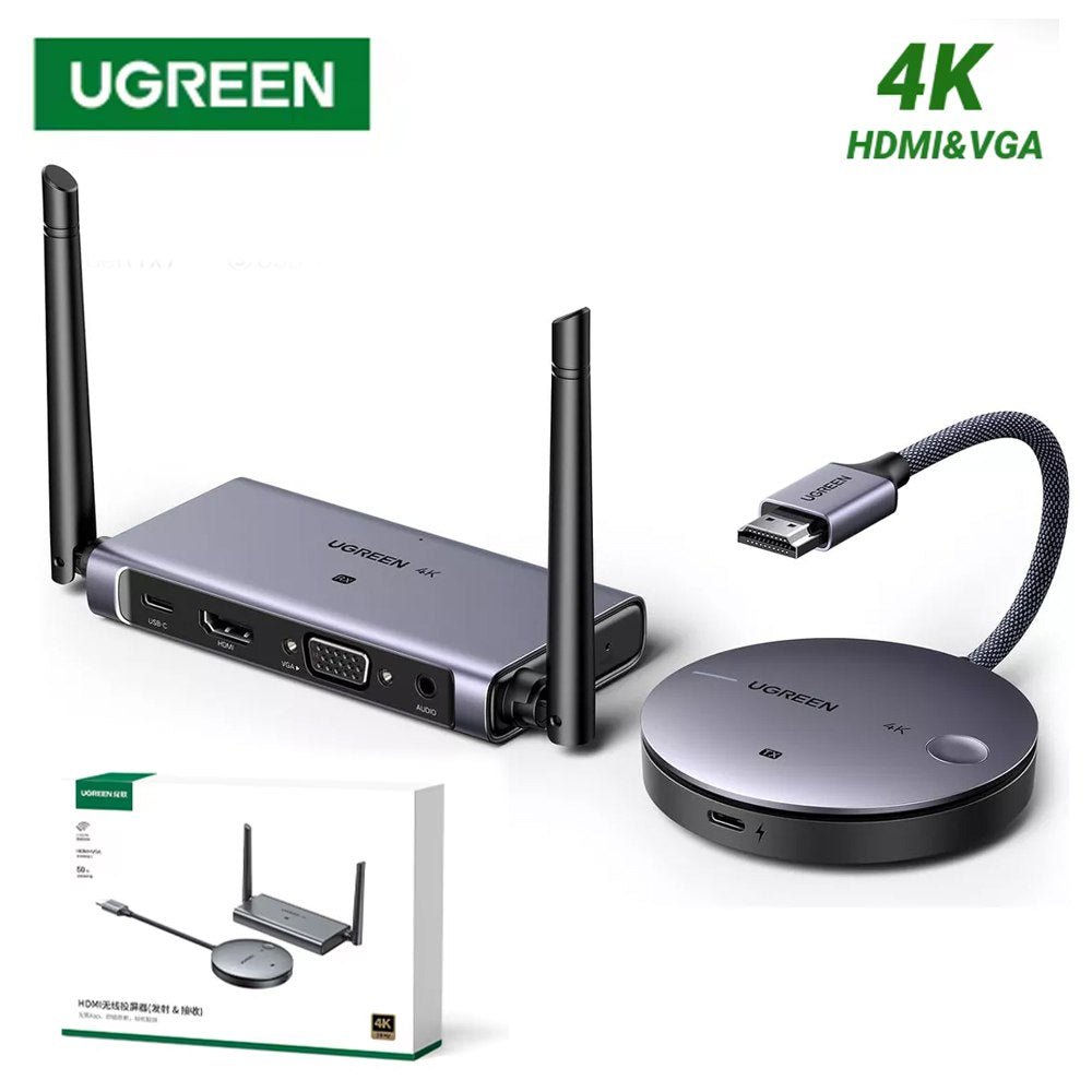 Extensión Extender HDMI VGA Inalámbrico 50 Metros UGREEN 60Hz 4K 5Ghz S1753