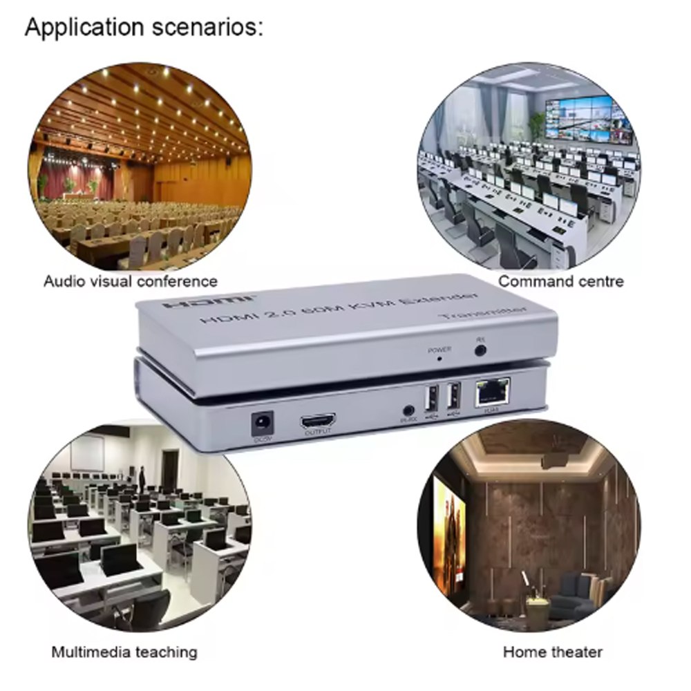 Hdmi Extender 200m IP KVM 2 USB NETCOM Extiende HDMI Cable RJ45 S1756