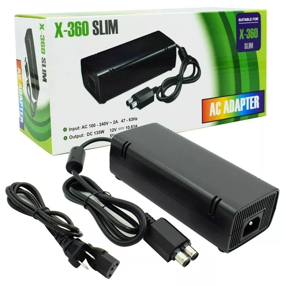 Fuente Alimentación XBOX 360 Slim 220V Adaptador Corriente S1767