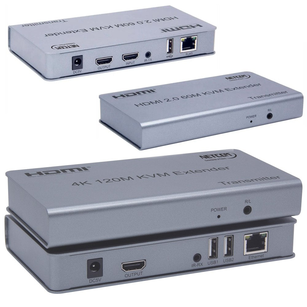 Hdmi Extender 120m IP KVM 2 USB NETCOM Extiende HDMI Cable rj45 S1768