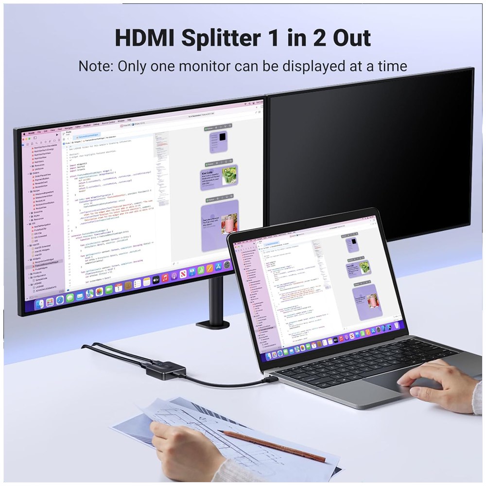 Interruptor HDMI Bidireccional 2 en 1 UGREEN Splitter y Switch 4k 60HZ S1773
