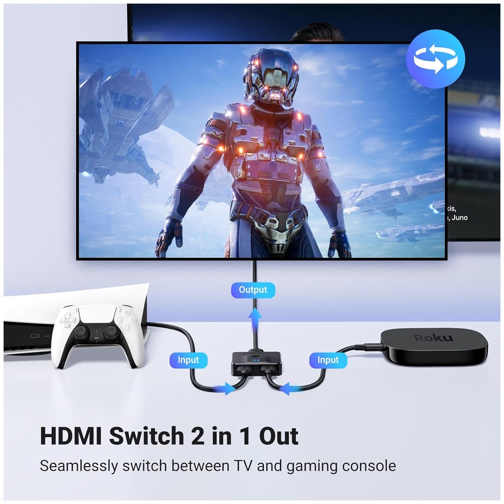 Interruptor HDMI Bidireccional 2 en 1 UGREEN Splitter y Switch 4k 60HZ S1773