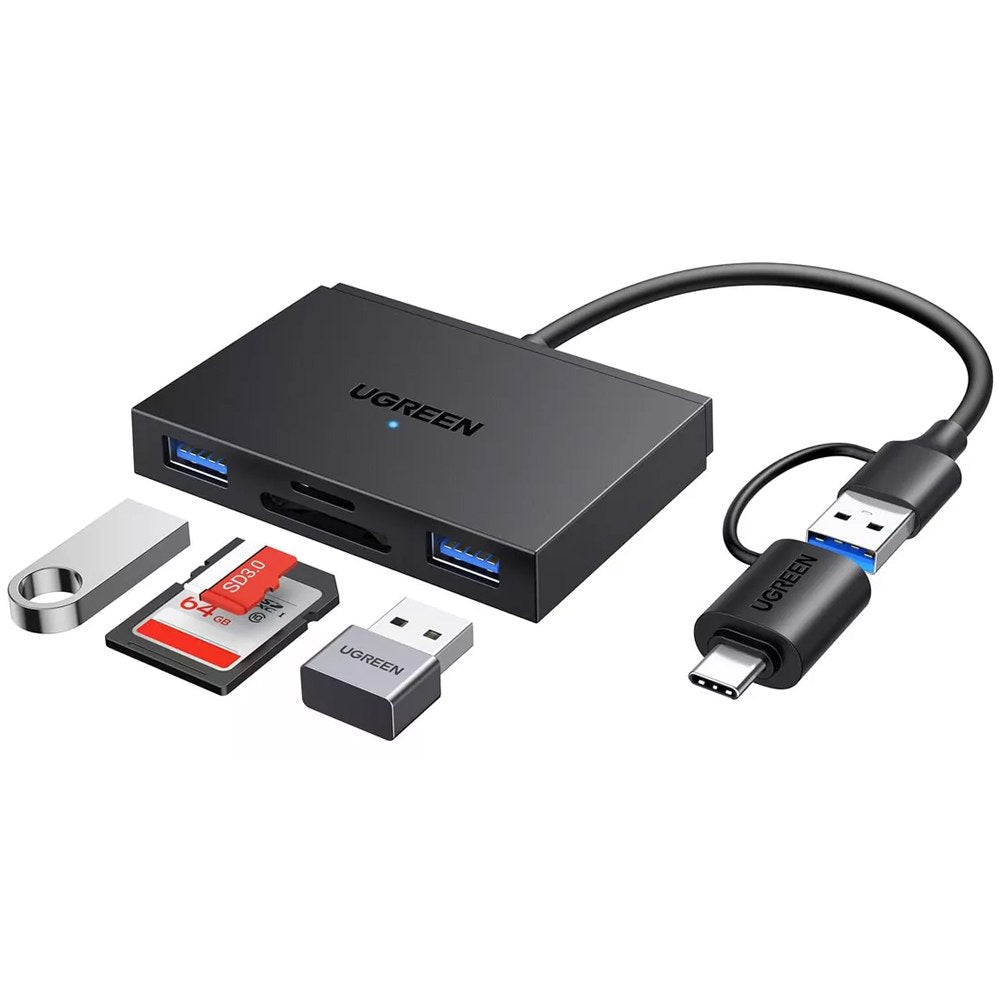 Lector de Memorias 4 en 1 UGREEN USB 3.0 SD micro SD TF Tipo C 5Gbps S1775