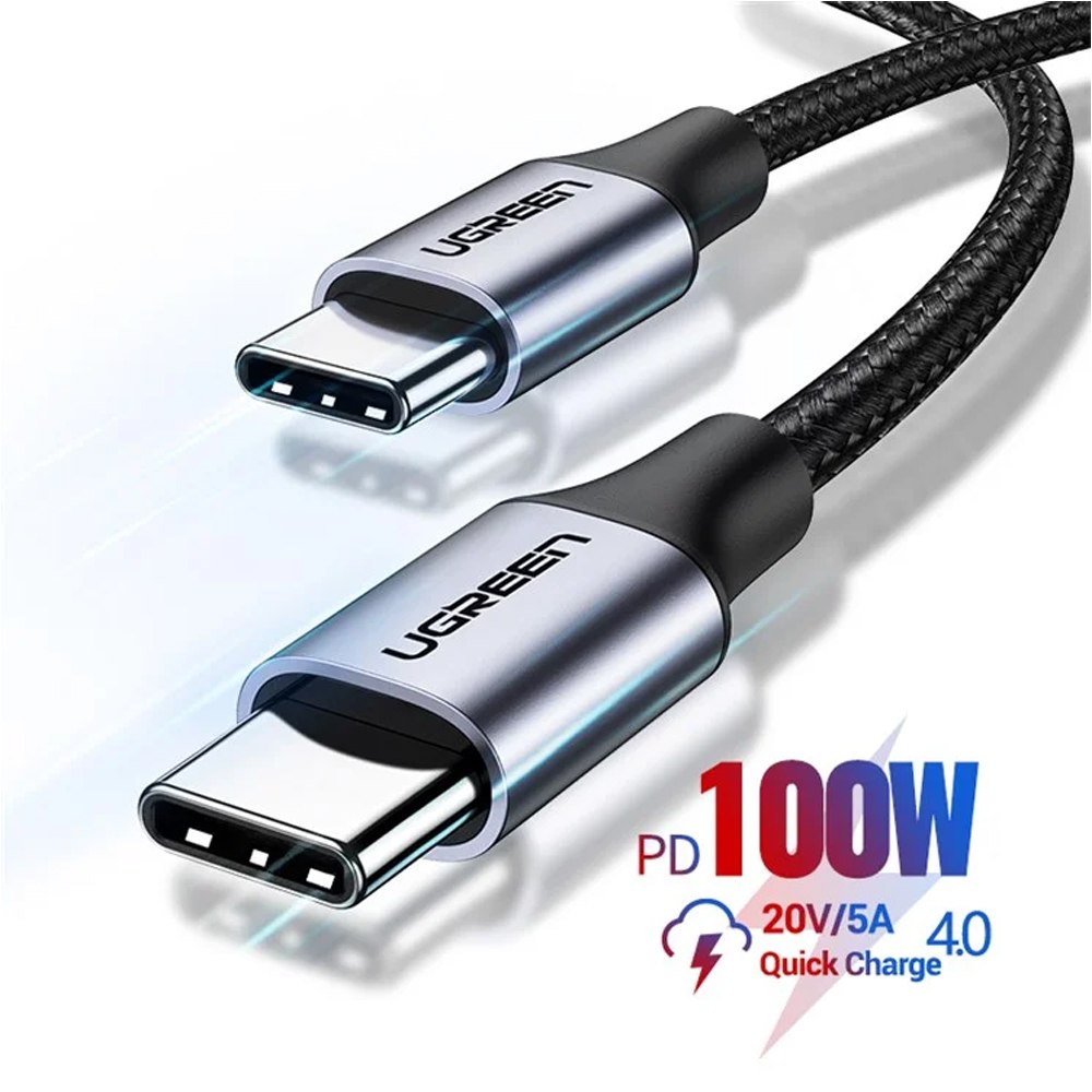 Cable USB C 3.2 Tipo C a Tipo C 1.5 Mts Gen1 5Gbps 4K UGREEN 100W S1778