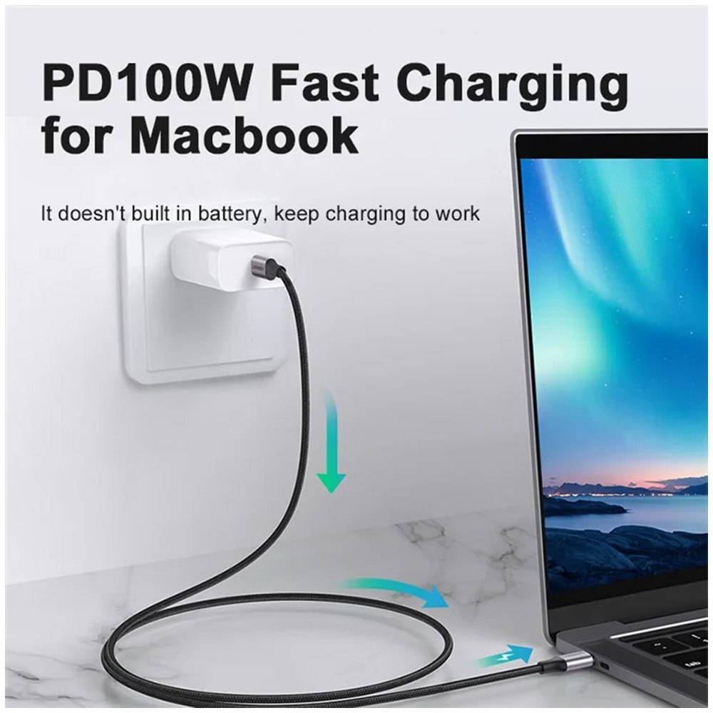 Cable USB C 3.2 Tipo C a Tipo C 1.5 Mts Gen1 5Gbps 4K UGREEN 100W S1778
