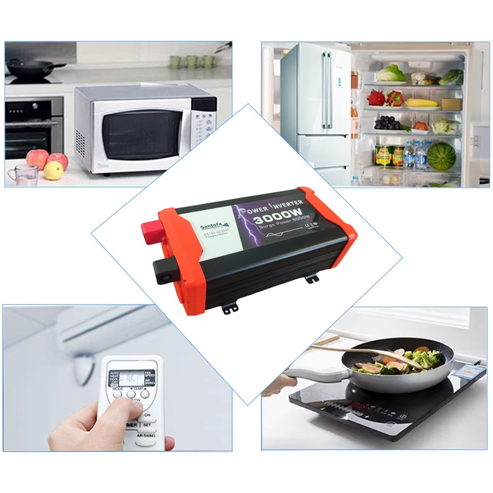 Inversor de Corriente 12v A 220v 3000w 2 Usb 2 Sockets Onda Pura Lcd S1785