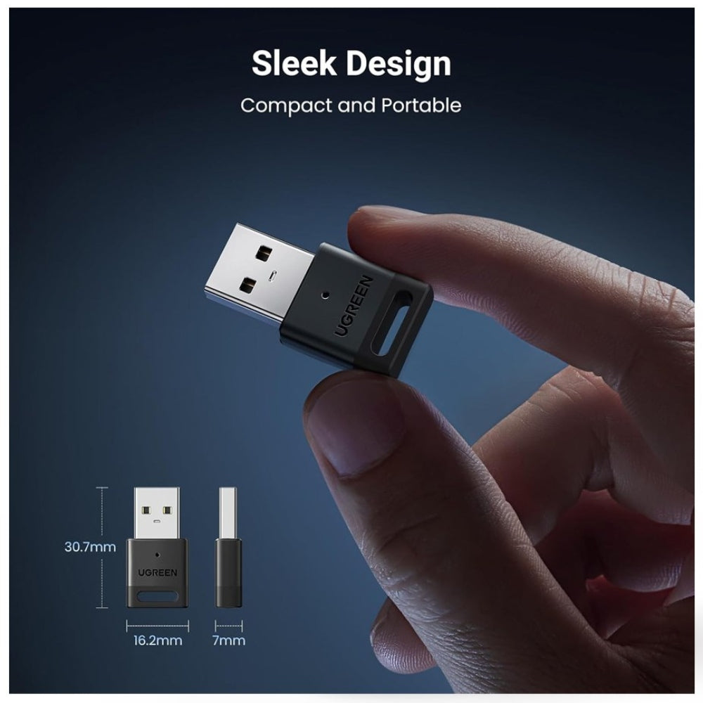 Adaptador Bluetooth 5.3 UGREEN 20 Metros Emisor Receptor USB S1791