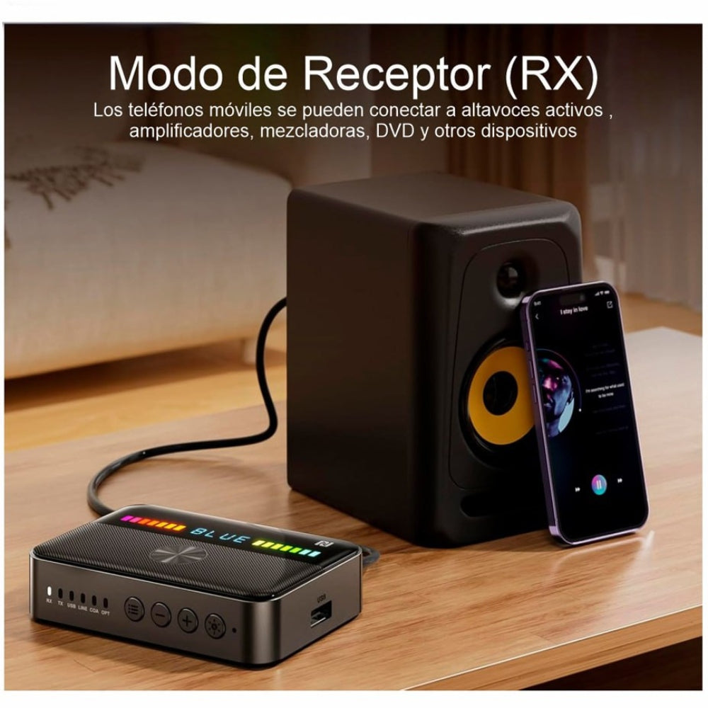 Adaptador Bluetooth 5.3 Dual Trasmisor y Receptor Convertidor Optico S1794