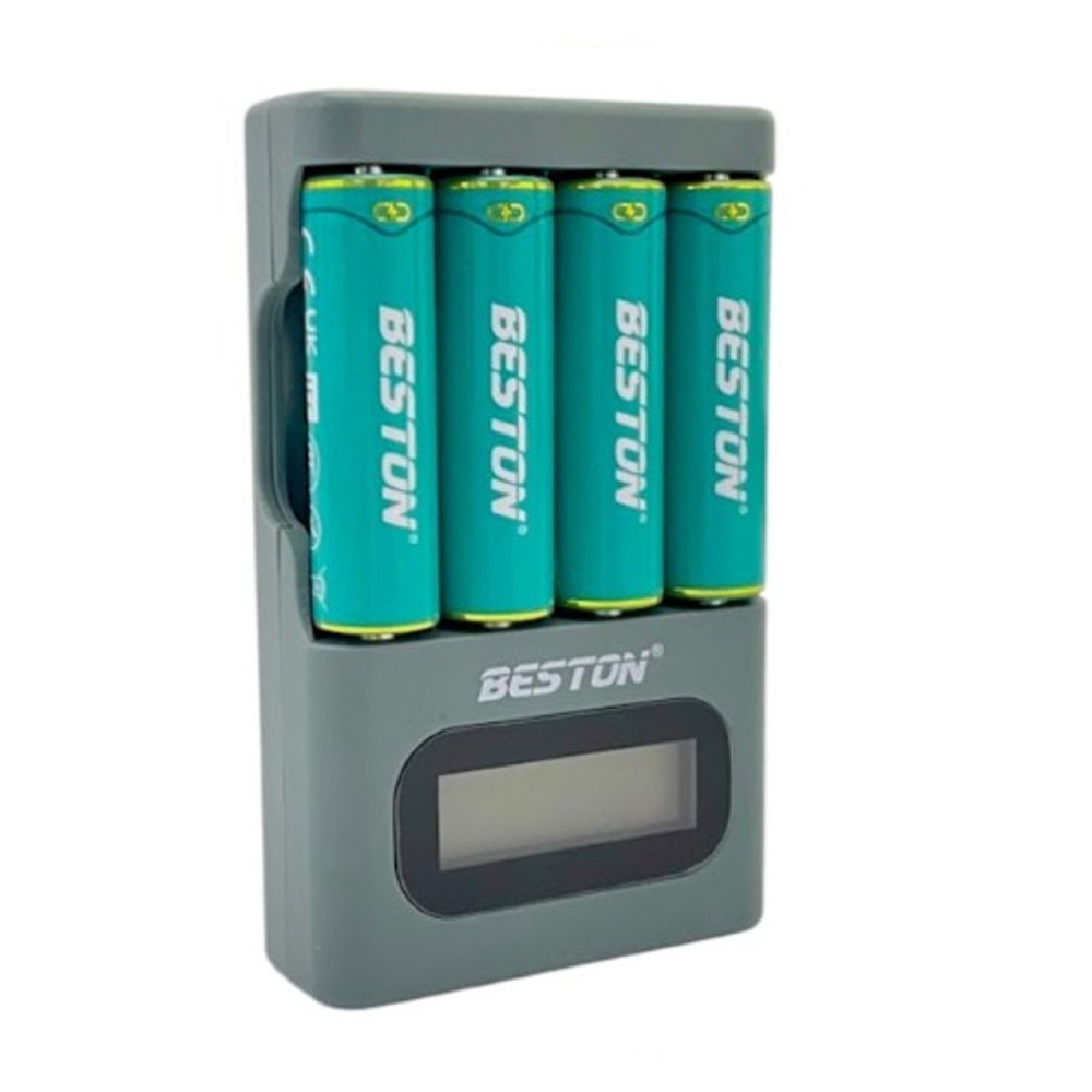 Cargador Pilas Baterías Recargables 4 Puestos AA AAA + 4 Baterias AA S1807